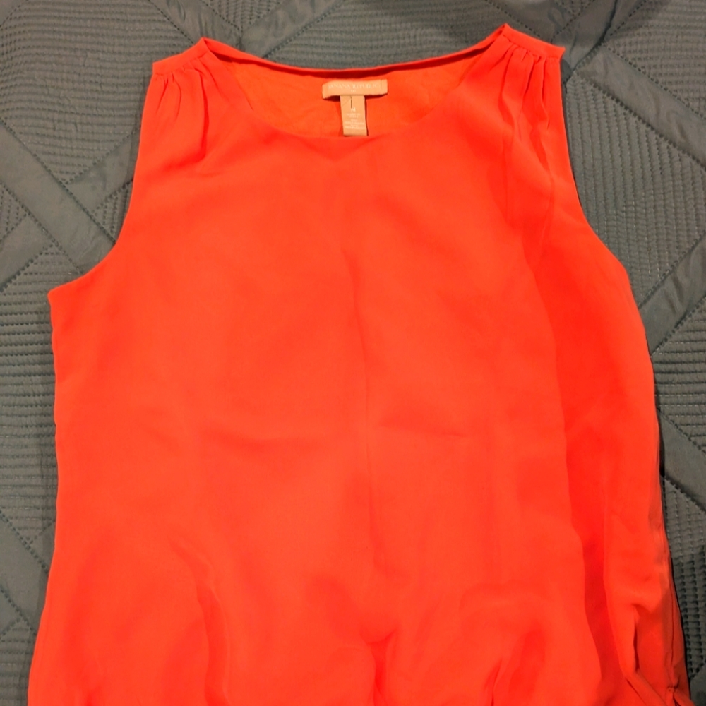 Banana Republic Salmon sheer tank